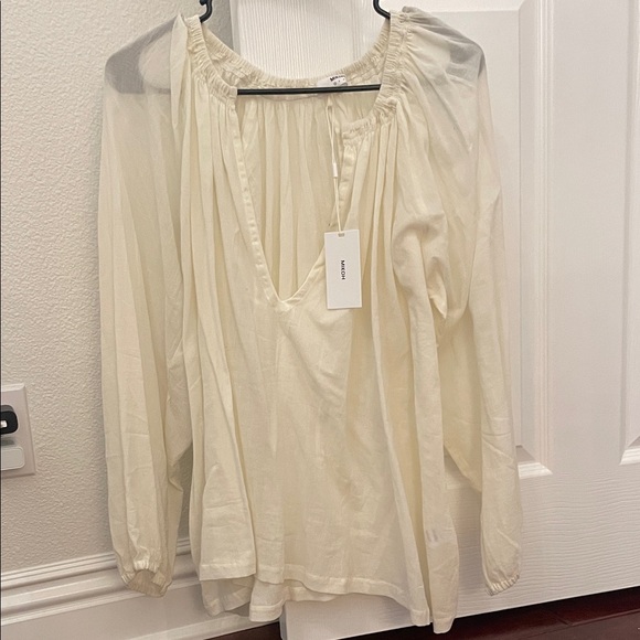 Mikoh Cream Sheer Women's Blouse - Picture 1 of 1